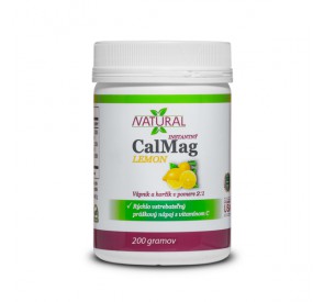 CalMag Lemon - vápnik + horčík + C - 200 g, prášok